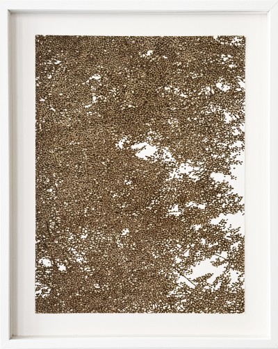 Olivier Kosta-Théfaine 'PAYSAGE DE BANLIEUE G' ; Burned paper - 50 x 40 cm - 2025