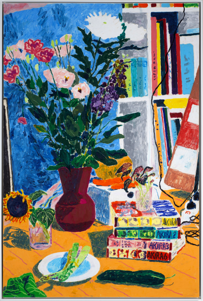 Gwendal Le Bec - AKIRA ; Oil pastel on cardboard - Framed 122 x 82 cm - 2026
