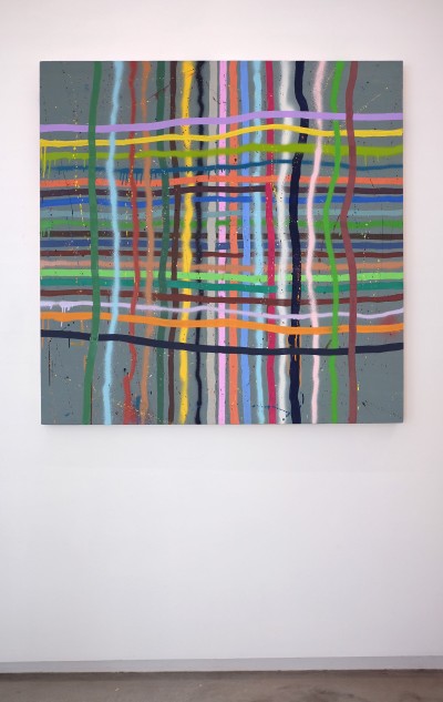 Alicia McCarthy - UNTITLED #6 ; Mixed media on panel - 122 x 122 Cm - 2019