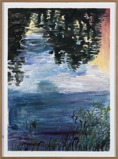 Yann Le Bec - AVANT LA NUIT ; Monotype ink and acrylic paint on paper - Framed: 77,5 x 57 cm - 2026