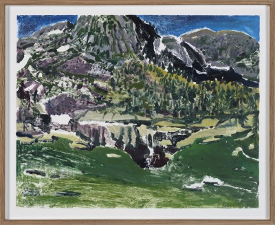 Yann Le Bec - LE PETIT LAC ; Monotype ink and acrylic paint on paper - Framed: 46,5 x 56,5 cm - 2026