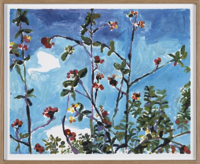 Yann Le Bec - LES BAIGNEURS ; Monotype ink and acrylic paint on paper - Framed: 46,5 x 56,5 cm - 2026