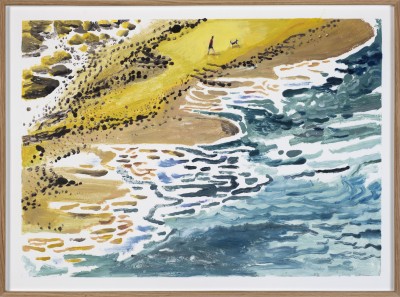 Yann Le Bec - VERS LA POINTE ; Monotype ink and acrylic paint on paper - Framed: 57 x 77,5 cm - 2026